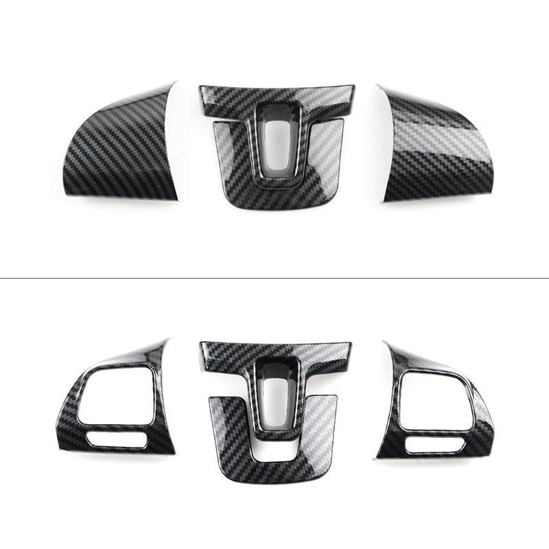 Car ABS Carbon Fiber Texture Steering Wheel Button Cover Sticker Trim For VW Golf MK6 Tiguan PASSAT B7 CC Touran Jetta 2012-2014