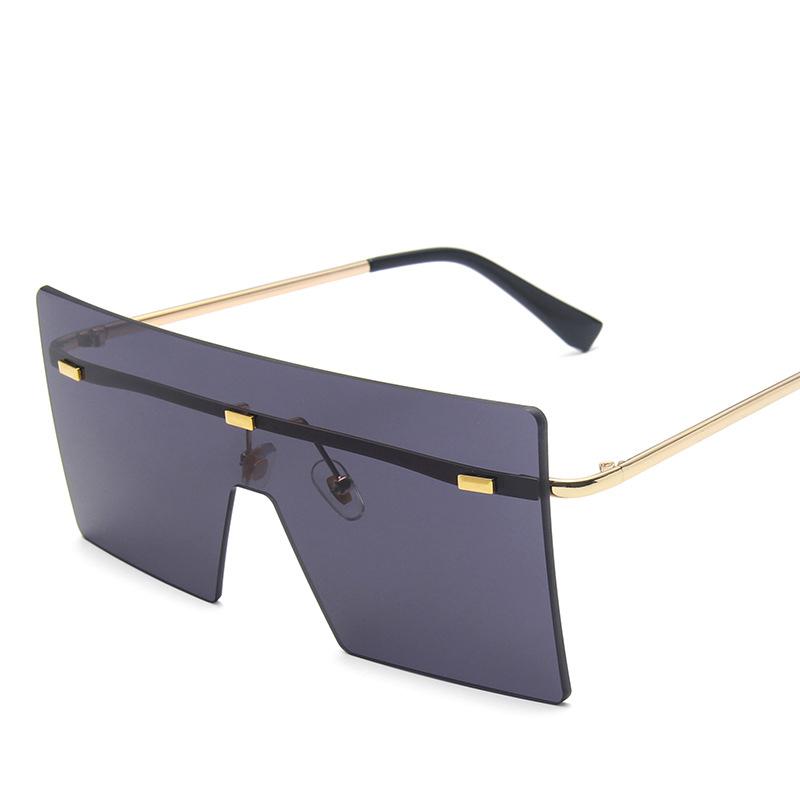 European And American Style One-Piece Square Oversized Rimless Gradient Lens W Amazon.com: 2020 VentiVenti Retro One Piece Square Rimless  main image 4