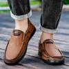 Pantofi Casual din Piele Mărime Mare pentru Bărbați Pantofi din Piele cu Talpă Moale pentru Conducere Leneșă Acoperire Picior Piele Naturală Mocasini pentru Tată