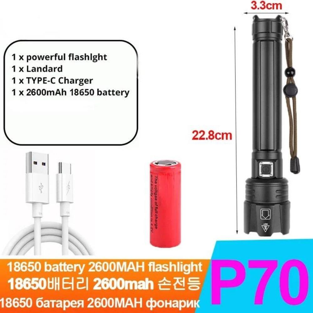 Most Powerful LED Flashlight Rechargeable Torch Lighting 1500M Tactical Lantern Ultra Powerful Flashlight With Usb Charging