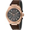 Triconic Grey Leather Over Silicone Brown Men's Quartz Chronograph with Date R8871639003