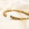 5MM Bamboo Section Titanium Steel Bracelet, 18K Gold-Plated, Versatile & Simple Design