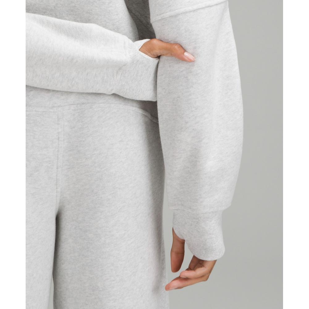 Lululemon Scuba Oversized Funnel Neck Half Zip Heathered Core Ultra Light Grey