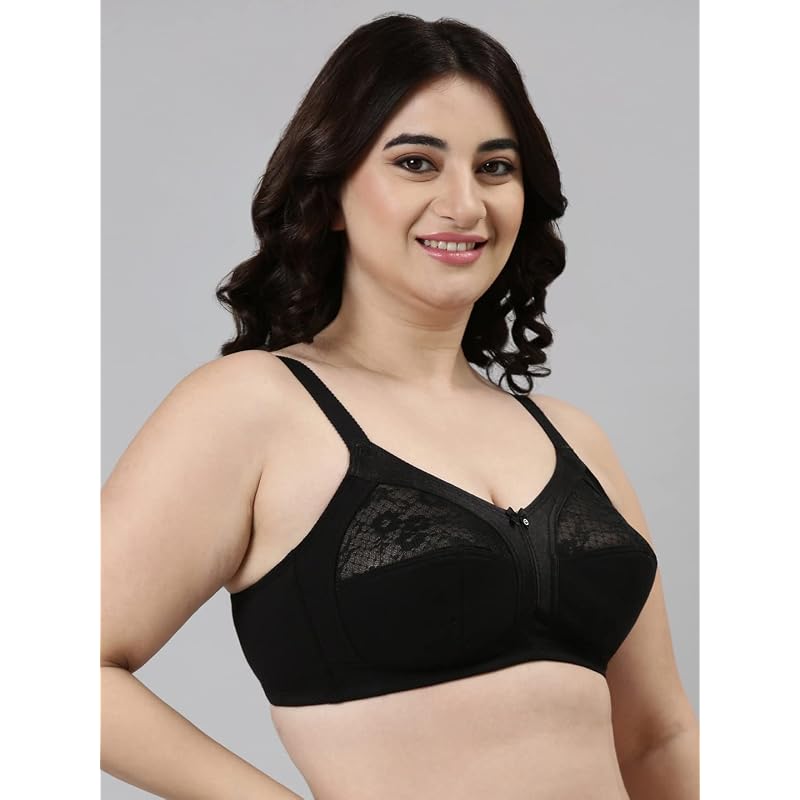 Enamor A0 Super Contouring MFrame Full Support Bra Supima Cotton, NonPadded, Wirefree & Full Coverage