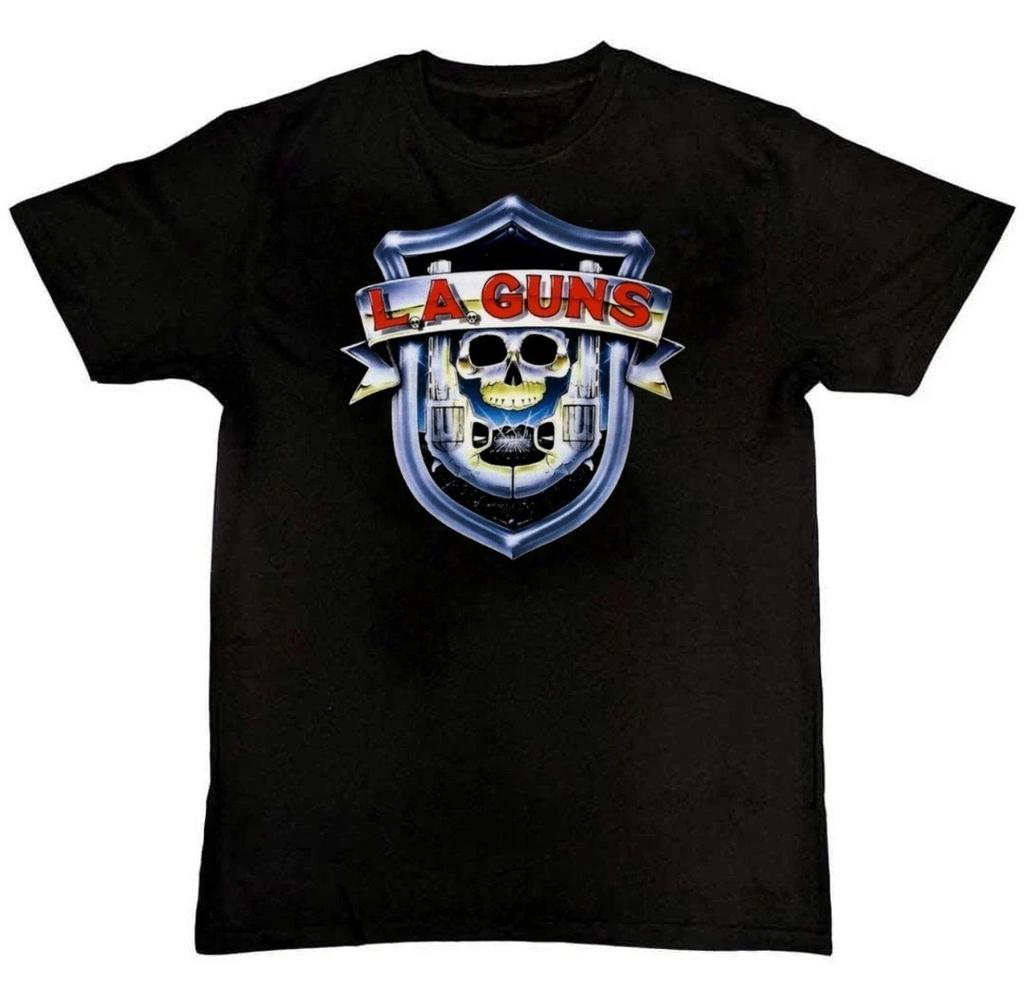 LA Guns Band Graphic Print Mens Unisex 100% Cotton T-shirt Mens Tees Top