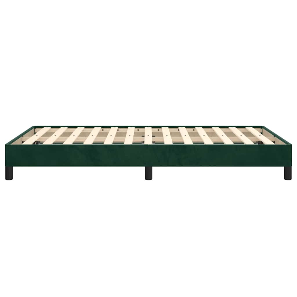 Bed Frame without Mattress Dark Green 120 x 190 cm Velvet