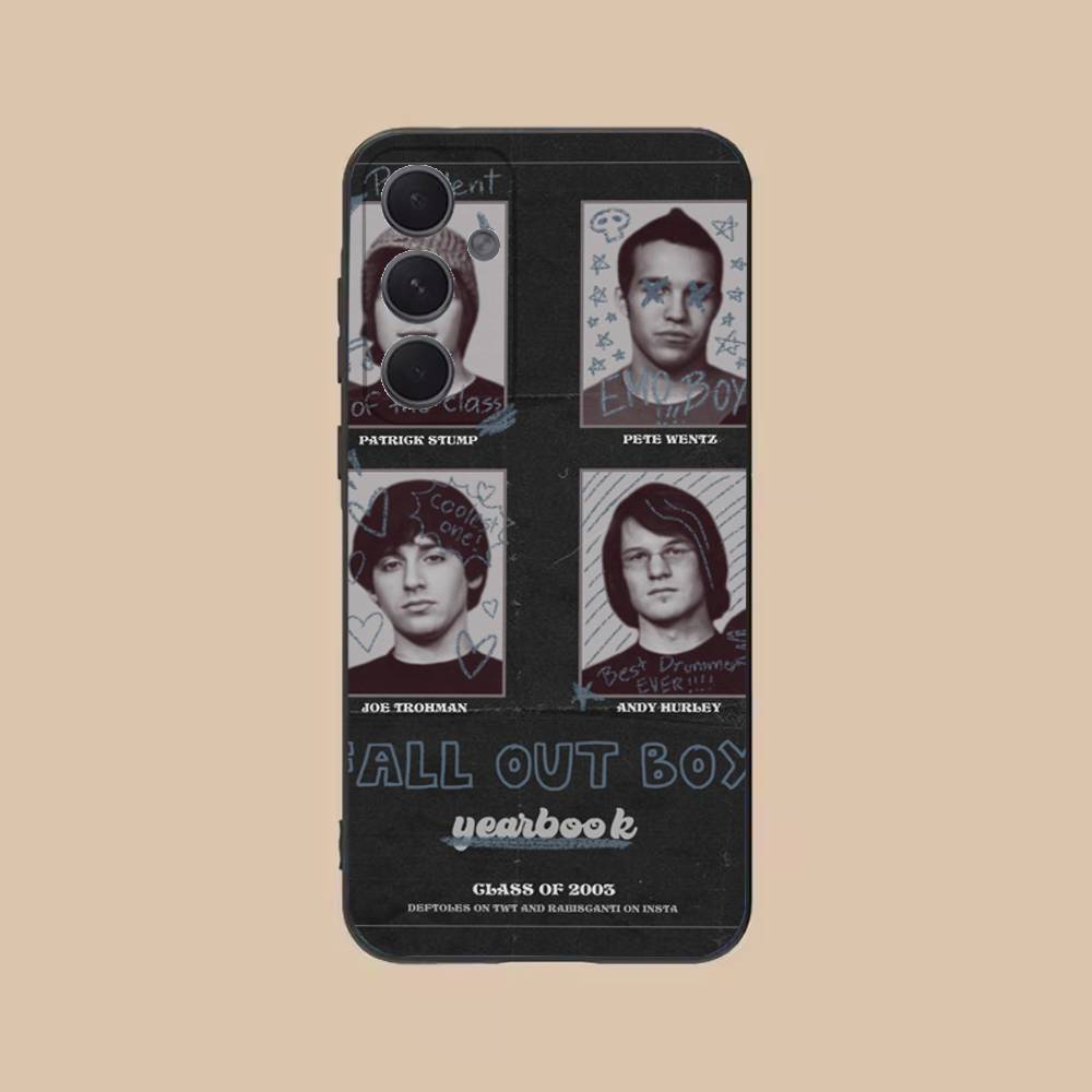 F-Fall O-Out Boy Phone Case For Samsung S25,24,21,22,23,20,S30,Ultra,Plus,Fe,Lite,Note,5G Black Soft