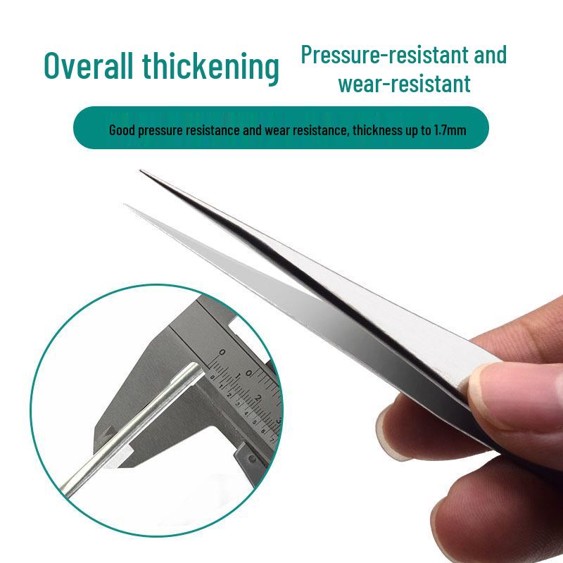 DIY Stainless Steel Curved Tip Anti-static Tweezers for Bird's Nest Handling and Eyelash Extensions