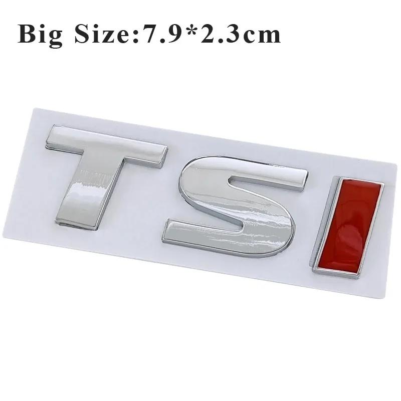 AGLNX1 3D Metal TSI Logo Car Rear Trunk Emblem Badge Decals Sticker For VW Volkswagen Tiguan Polo Golf 4 5 6 MK6 MK7 Jetta Passat B5 B6 QQ14