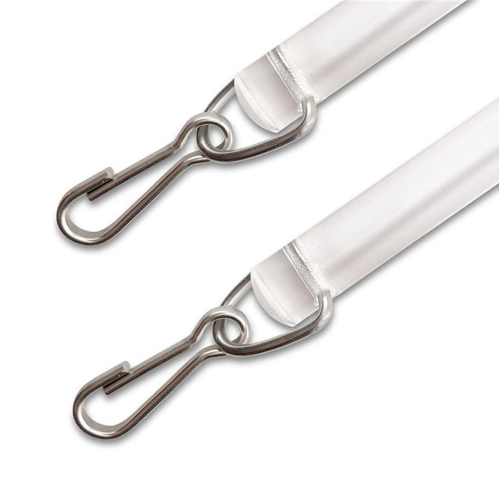 Pack of 2 Plastic 12Inch Curtain Pull Wand Drapery Control Pull Rod Stick with Hook for Opening and Closing Curtain