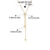Geometric Zircon Adjustable Long Chain Necklace For Women Gold Pvd Plated Stainless Steel Necklace Fashion Jewelry