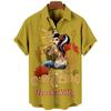 Hawaiian Vacation Men Shirt 3D Printed Man_Women Casual Fashion Short Sleeves Shirts Lapel Button Tops Oversized Unisex Clothing