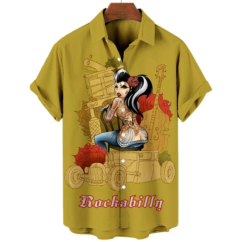 Hawaiian Vacation Men Shirt 3D Printed Man_Women Casual Fashion Short Sleeves Shirts Lapel Button Tops Oversized Unisex Clothing