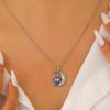 Elegant Moon Sun Pendant Necklace - High-End European and American Style Clavicle Chain for Women