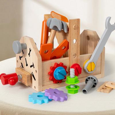 Children's Early Education Simulation Maintenance of Disassembly and Assembly Tools Basket Box Boys and Girls Early Education Educational Wooden Toys