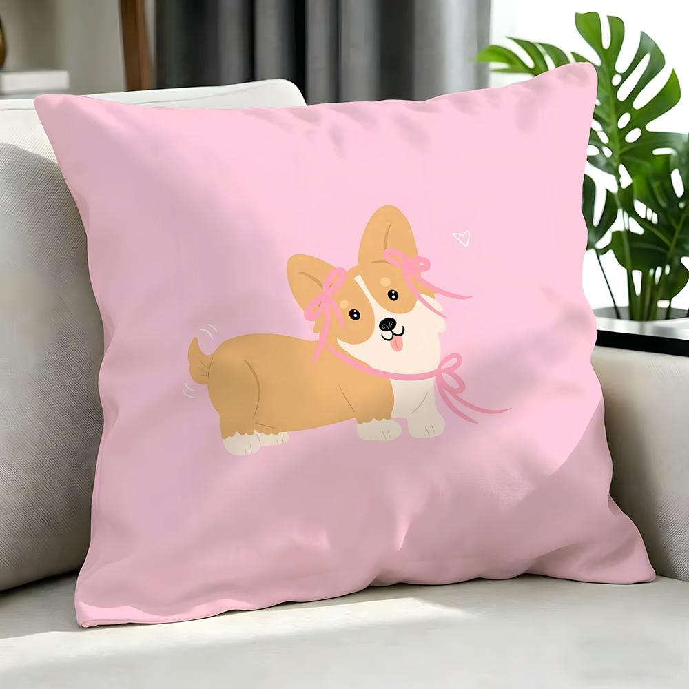 Cartoon CCute Corgi Cushion Cover Cushion Cover Set Pcs X X X Pillowcase Decorative Sofa Home Decor