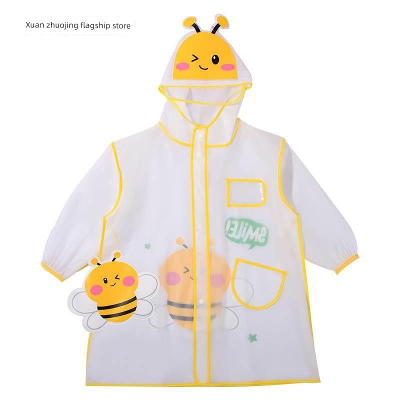 Xiaolumili Cute Cartoon Children Transparent Panda Poncho Primary School Baby Children Rain Gear Raincoat Summer