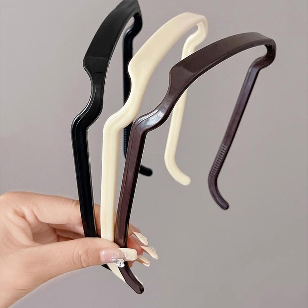 1/3 Stück Damen Quadratische Brille Stirnband Bunte Unsichtbare Feste Haarspangen Welle Lockig Haargummis Bügel Stirnband Accessoires