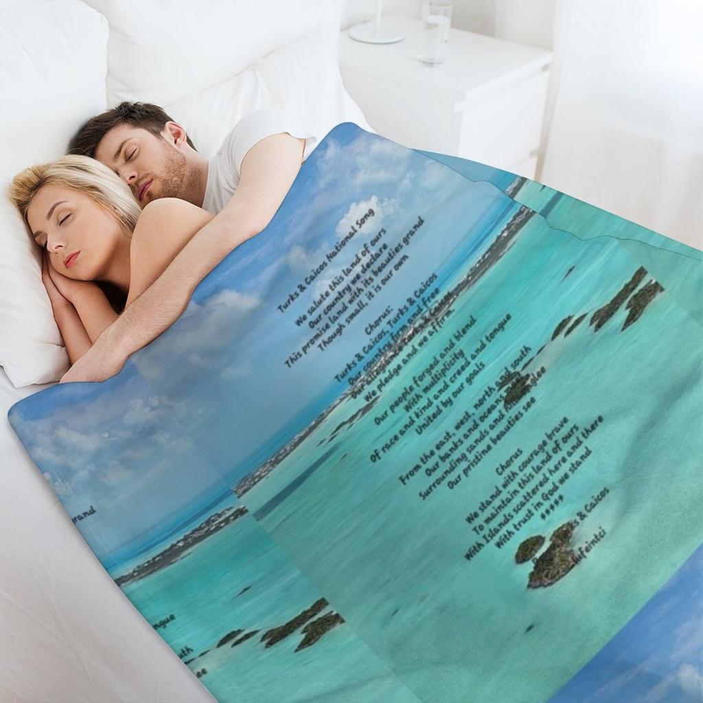 Turks & Caicos National Song Throw Blanket Sleeping Bag Fashion Sofas heavy to sleep christmas decoration Blankets