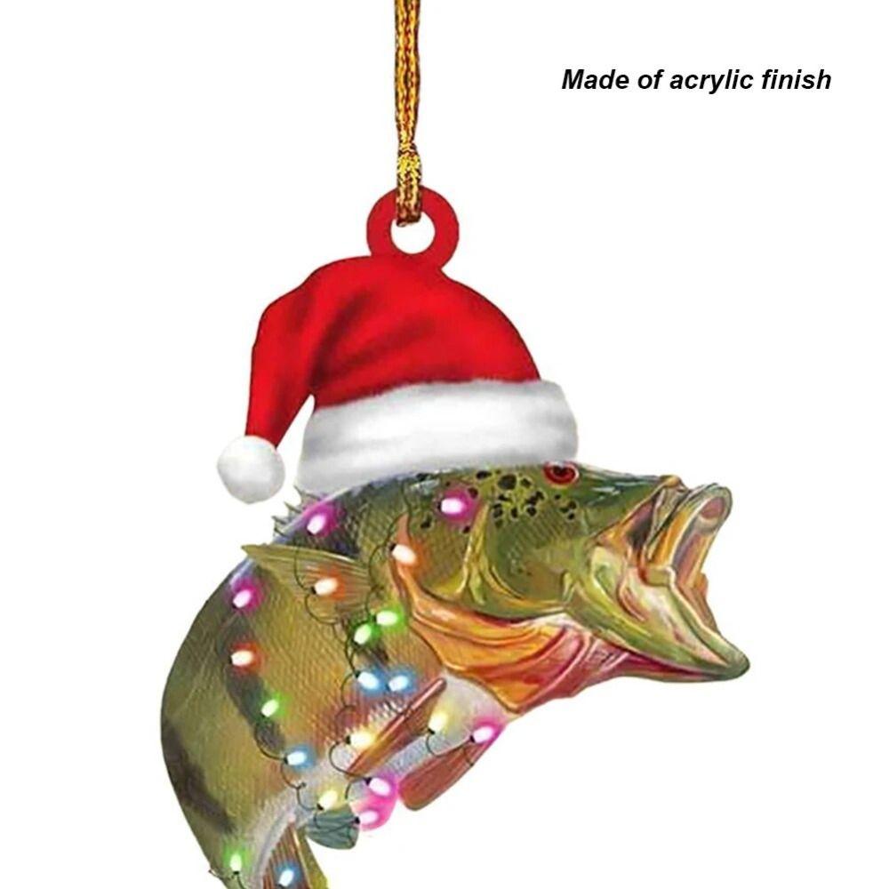 Acrylic Acrylic Fish Ornaments Hanging Fish Hanging Ornament Christmas Fish Pendant  Holiday