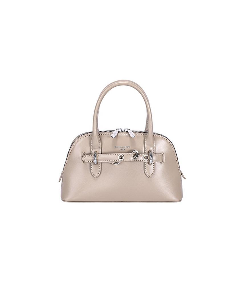 David Jones Le Mare 3-Way Top Handle Mini Belted Tote Leather Bag_Camel (Cm8265)