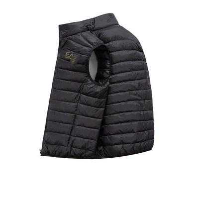 Men's EU Size Color Block Hooded Cotton Vest - Autumn/Winter 2024 Fashion