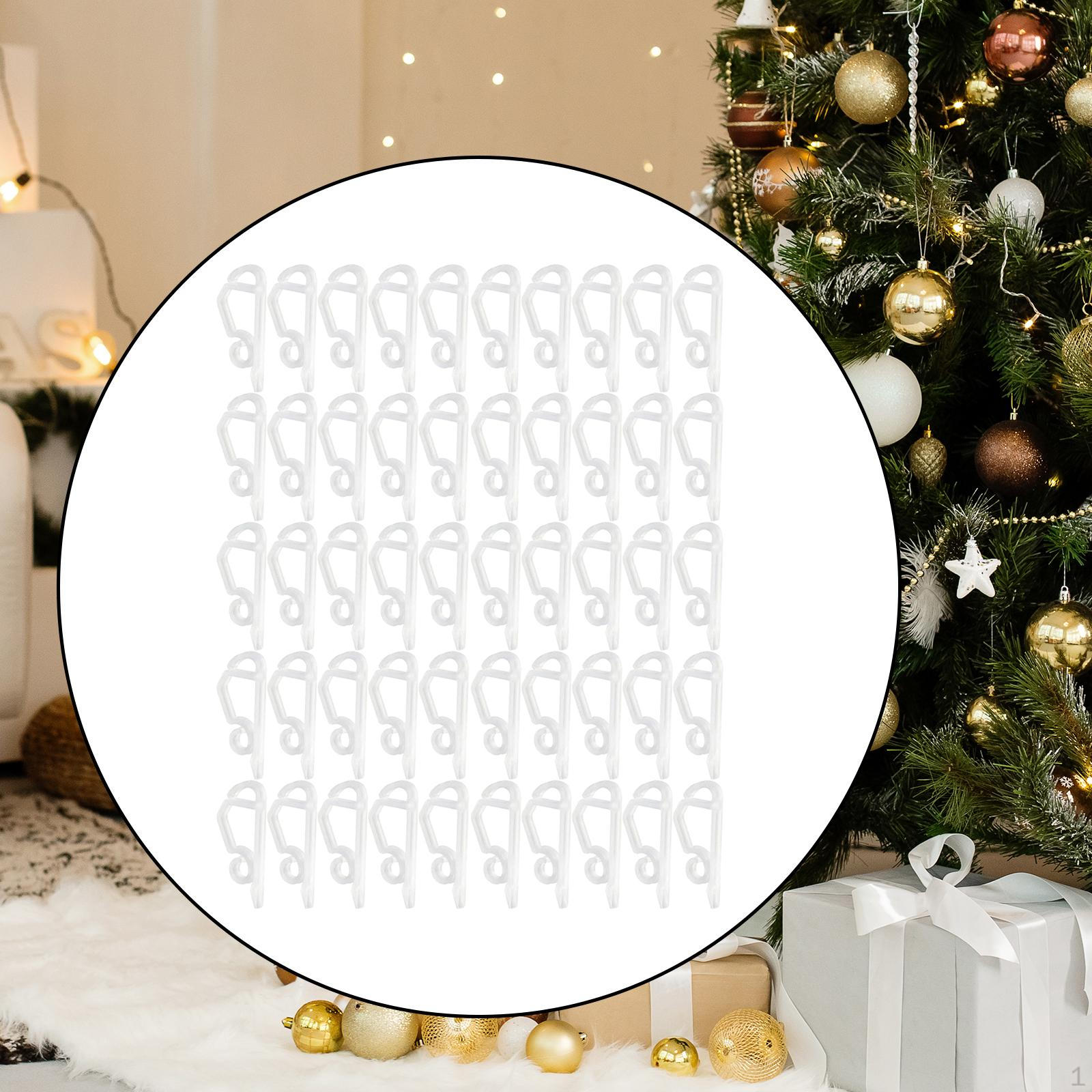 

Набор из 50 клипс для рождественских гирлянд для подвешивания огней на деревья и крыши