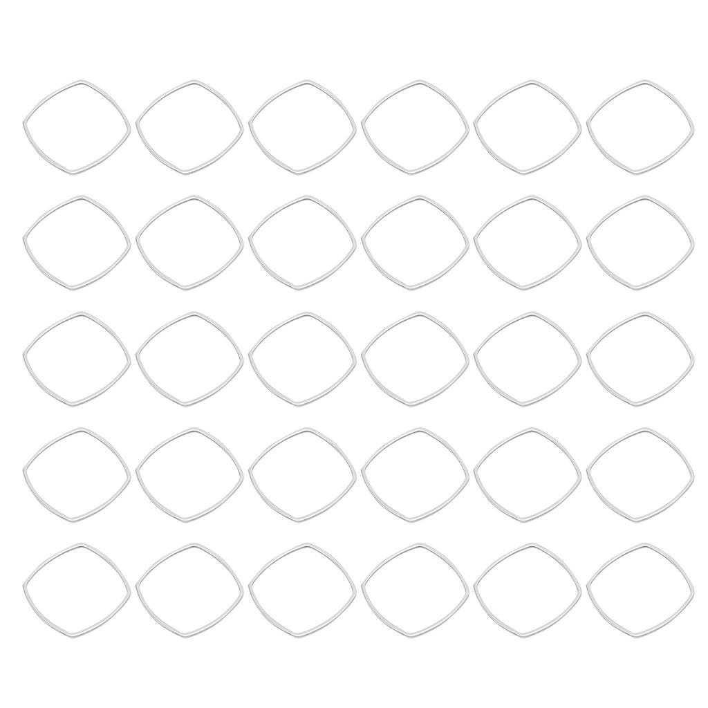30Pcs Hollow Frame Pendants Stainless Steel Jewelry Molds for DIY Crafts Earring NecklaceRounded Square Big Mold