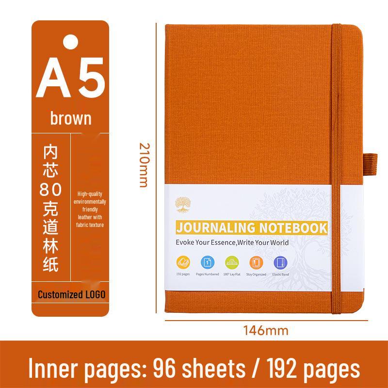A5 Custom Logo Notebook: Sleek Blank Book for Students or Business Use