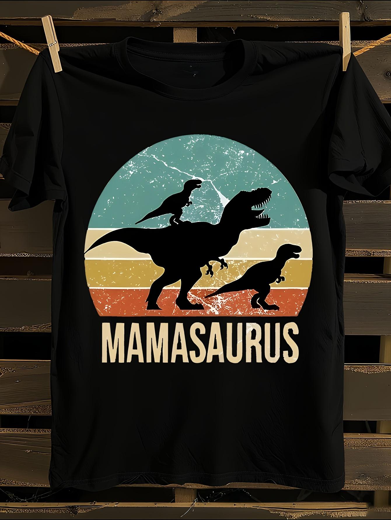 WoFunny Mamasaurus Rex Dinosaur Graphic T-shirt XXXL