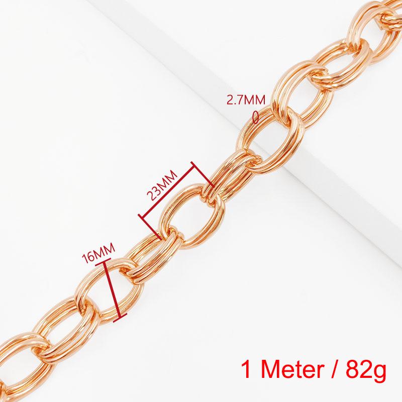 1 Meter Aluminum O-Shaped Twist Double Chain for DIY Necklace Bracelet Jewelry Making Clothing Bag Component Accessory Supplies