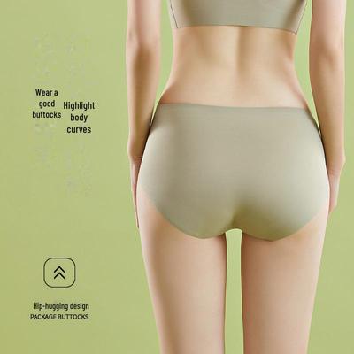 Women's Seamless Ice Silk Underwear - Hip Lifting, Abdomen Tightening, Comfortable, Lightweight, Breathable, High-Elastic Briefs