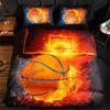 Basketball Duvet Cover Set King Queen Ball Sport Theme Bedding Set Boys Teens Basketball Fan Room Polyester Quilt Cover