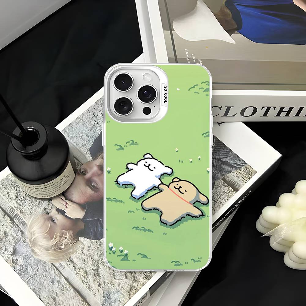 Lovely Line Dog Maltese Phone Cases For iPhone 17 16 15 14 13 12 11 Plus Pro Max Colorful Case