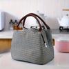 Insulated Leak Proof Lunch Bag with Strawberry White Design  Durable Oxford Fabric Non Food Contact, Lunch Bag Insulated