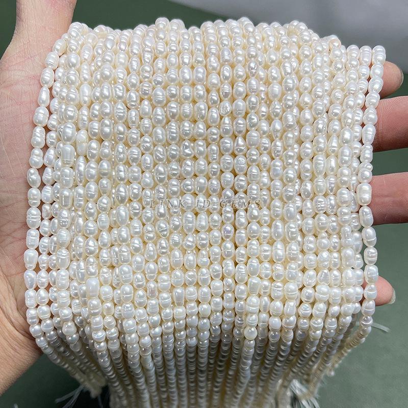 4-5mm Natural Irregular Freshwater Pearl Beads for Handmade Necklaces and Jewelry DIY