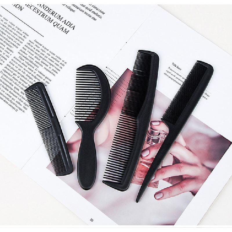 Premium Black Hair Styling Comb Set 4 Pieces Plastic Hair Comb Professional Quality