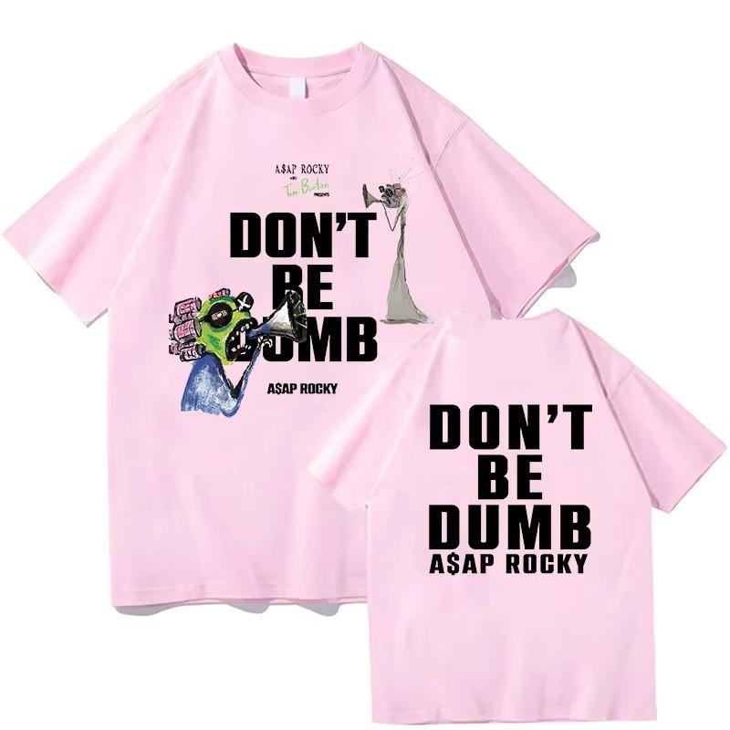 AAP ROCKY Don T Be Dumb Tour Graphics Print T Shirts High Quality Mens Fashion Tshirts Summer Cotton Tees Shirt Fans Gift