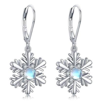 Cao Shi Snowflake Design Earrings - Women's Fashion Jewelry for Christmas Holiday