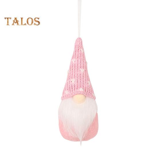 Christmas Hanging Gnome Decorations Plush Gnome Ornaments Handmade Faceless Dwarf Figurine for Tree Wall Fireplace Window Decor