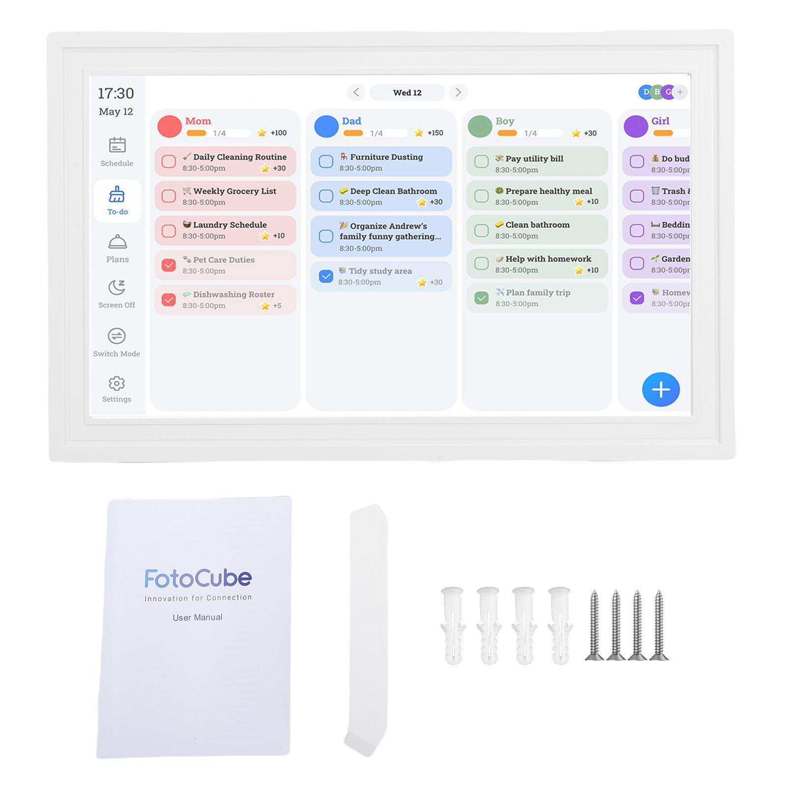 15.6 Inch Digital Smart Calendar Touchscreen HD WiFi Family Calendar Planner Digital Picture Frame with APP for Android 9.0