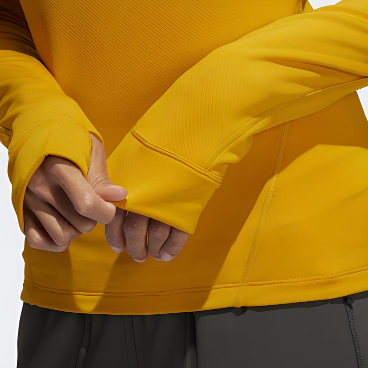 adidas Mens Long Sleeve C.RDY Training T-Shirt Women Tops Yellow FT3083