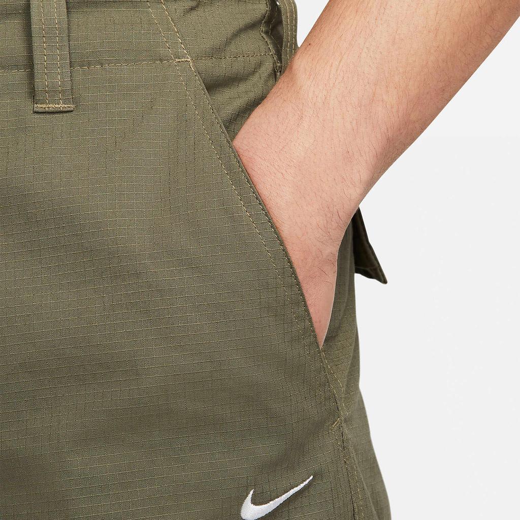 Nike Solid High-Waist Cargo Trousers With Large Pockets Men Bottoms Olive-Green FD0402-222