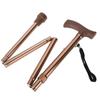 Alloy Foldable Elderly Safety Walking Stick Guide Blind Cane Crutch Bronze Adjustable Length