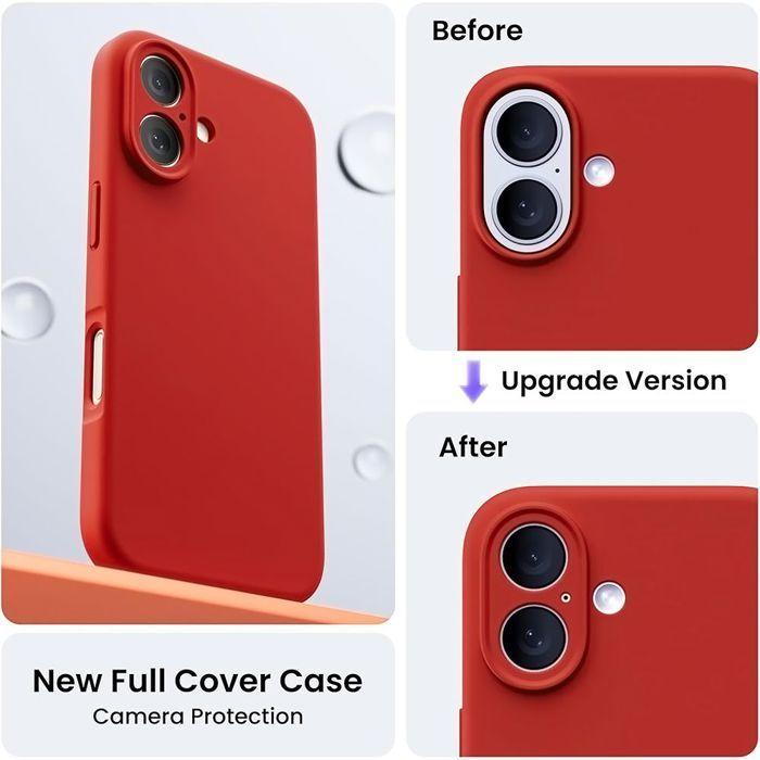 Coque de Téléphone - BOOLING - iPhone Air - Silicone Souple Anti-Rayures - Rouge - Élégante
