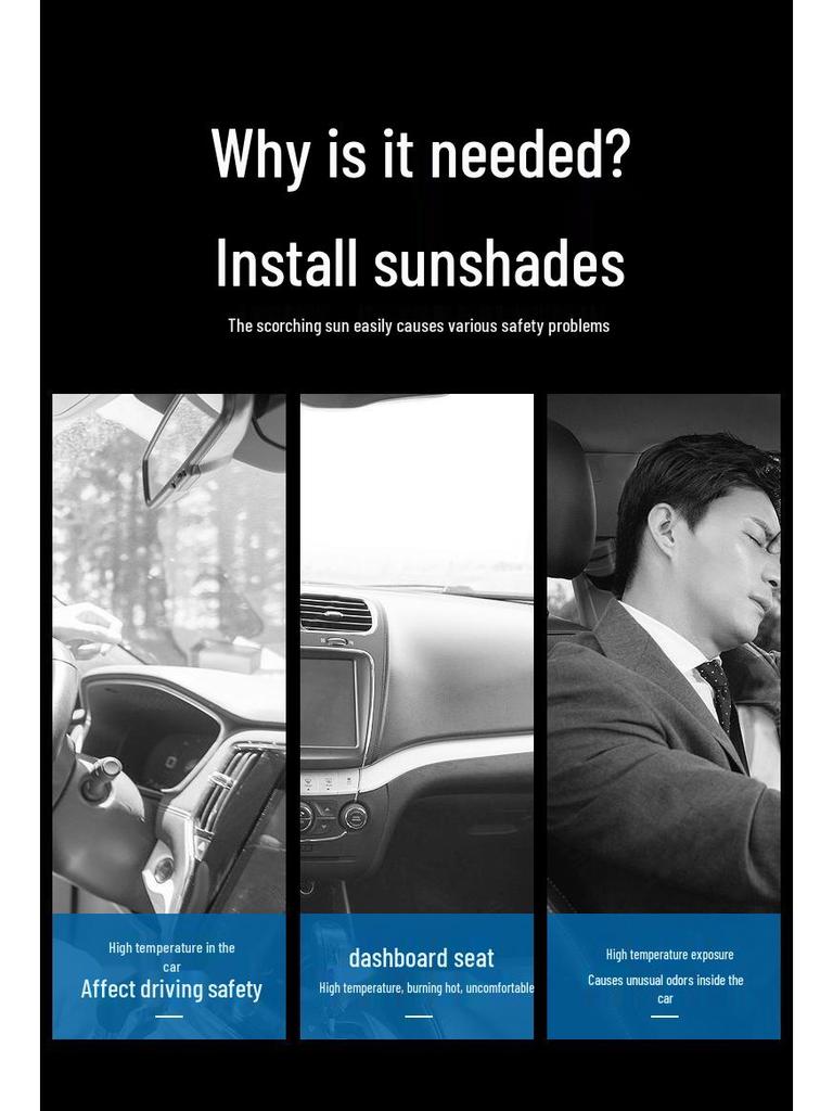 Buick Sunshade Visor for Excelle, Regal, Park Avenue: Front Windshield Heat Insulation & Light Blocking Curtain