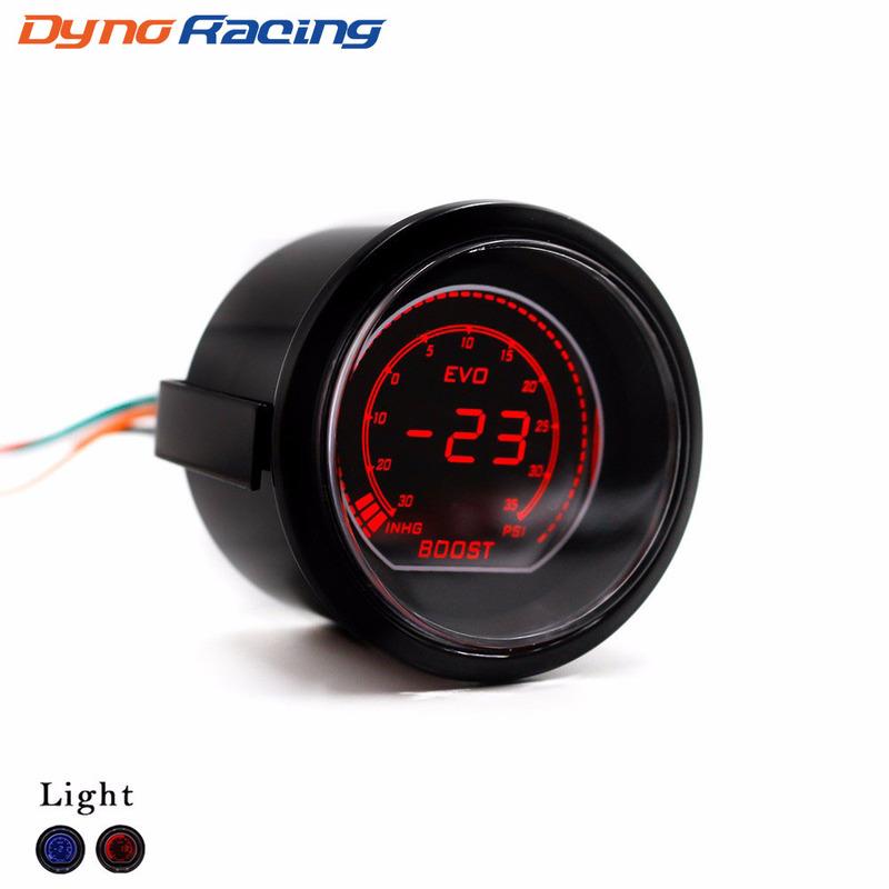 2   52mm Car EVO Digital Turbo Boost Gauge Psi Meter With Sensor Turbo Boost Meter Turbo Pressure Boost gauge YC101031