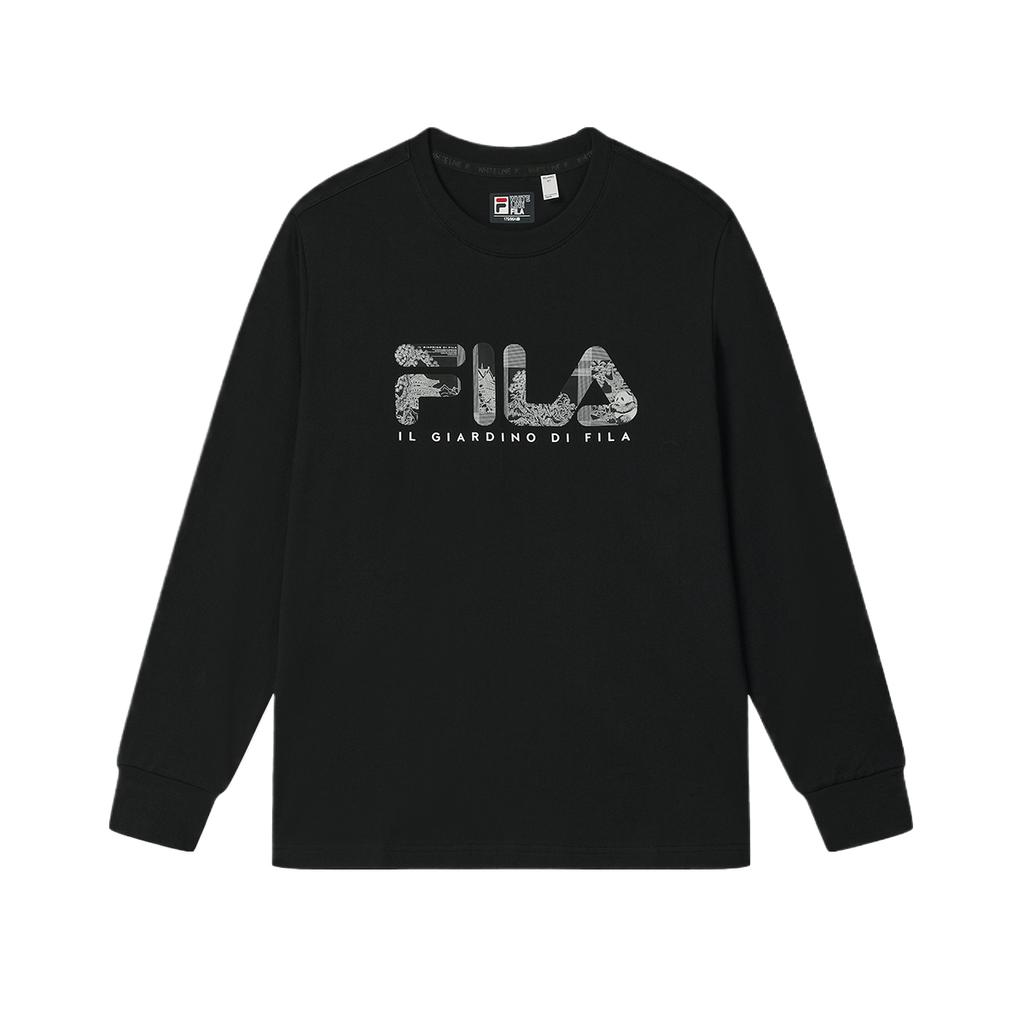 Fila Heritage Classic Comfortable Fashion Solid Color Long Sleeve T-Shirt Men Tops F11M538201F-BK