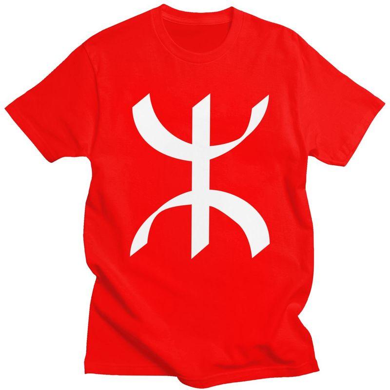 

Custom Berber Tifinagh Symbol T Shirts for Men Pure Cotton Tee Tops Flag Of Amazigh Tshirts T-shirt Clothing - Men s Summer C... 5XL різнокольоровий