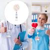 Flower Print Badge Holder Retractable Badge Holder Rotating ABS Badge Holder with Metal Clip for Nurse Doctor Student